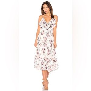 MISA Los Anglees Aviana Floral Midi Dress Size S